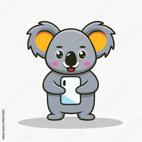 Koala mit Smartphone