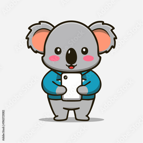 Koala mit Smartphone