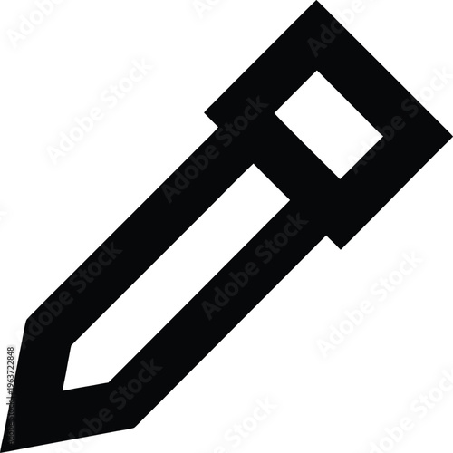 1161 bookbinder s awl for piercing sewing holes line art vector illustration on transparent background