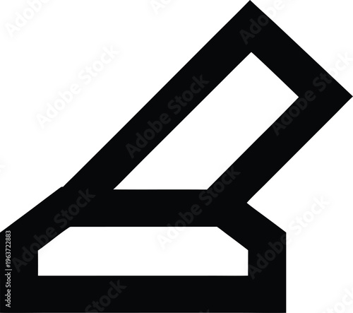 1158 inkstone rectangular grinding stone with ink well line art vector illustration on transparent background