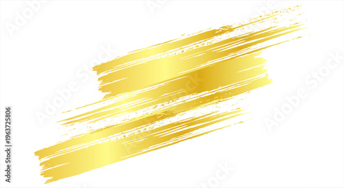 Gold Brush Stroke Design Element.Vector ilustration