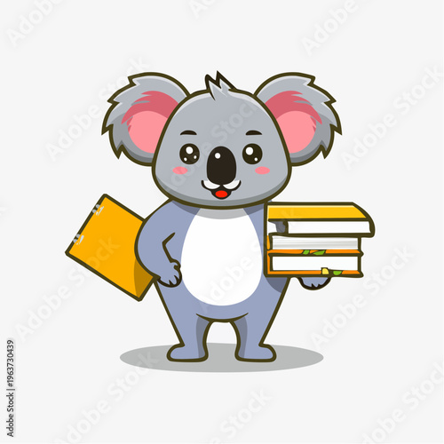 Koala mit Dokumenten