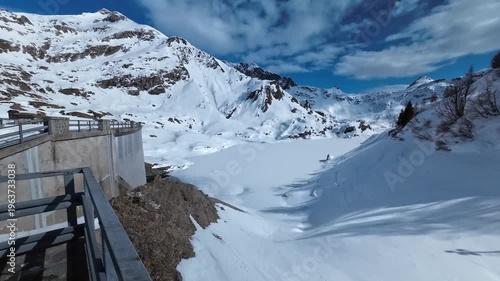 Snow Covered Mountains in Alps Italians & Swiss