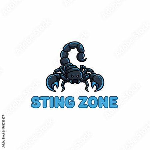 Scorpion with curved tail up close.