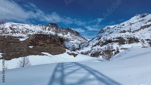 Snow Covered Mountains in Alps Italians & Swiss