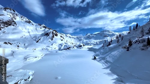 Snow Covered Mountains in Alps Italians & Swiss