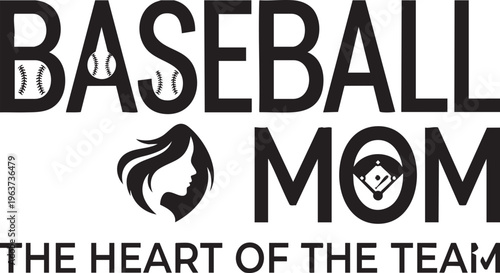 Baseball Mom SVG, baseball mom design, baseball shirt SVG, baseball mom png, baseball mom vector, cricut cut file, baseball mom clipart, t shirt design, print ready vector