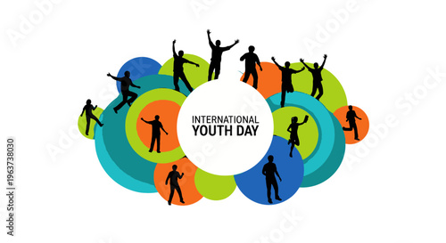 International Youth Day celebration graphic design.