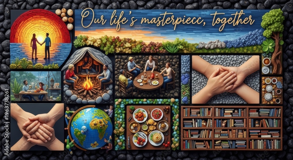 Obraz premium A Tapestry of Life Moments Together