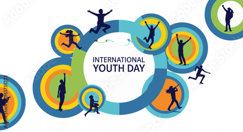 International Youth Day celebration graphic design.