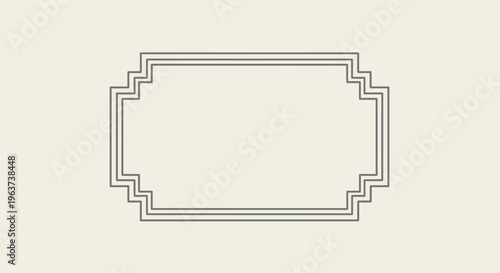 Classic rectangular frame with an elegant double border design, in a bright studio.