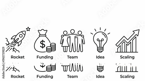 Essential stages of business development and startup growth, from initial concept to market expansion