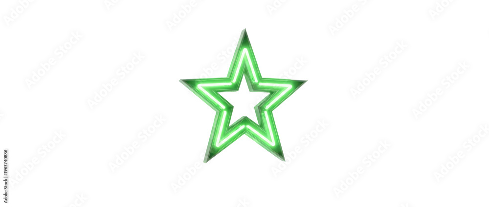 © Yuliia - Glowing Neon Green Star Award