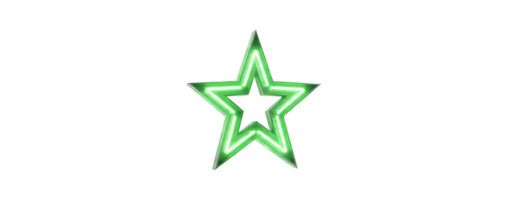 Glowing Neon Green Star Award