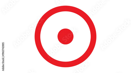 Free Download Red concentric circles target symbol on white background - GFXLoad