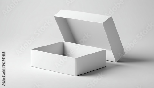 Blank White Product Packaging Cardboard Box For Mockup Ing - Ideal For Showcasing Your Designs And Products In A Professional And Attractive Manner.