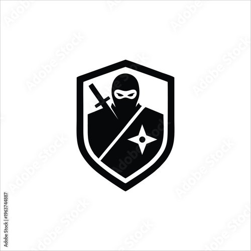 Ninja shield logo design