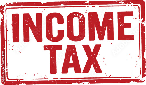 Income tax stamp vector illustration