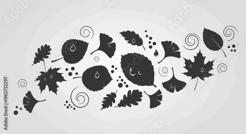 Collection of various leaf shapes.