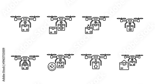 Drone Carrying Various Household Items.
