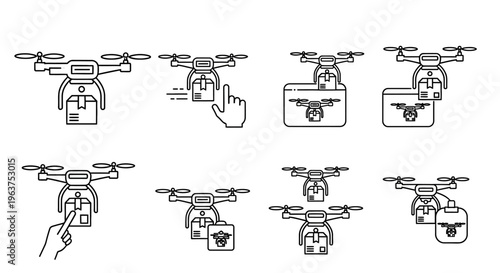 Drone with camera and propellers.