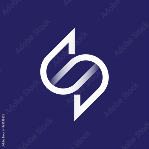 Modern Letter S Communication Logo: Geometric Double Speech Bubble Monogram for VoIP, Virtual PBX, and Networking Solutions