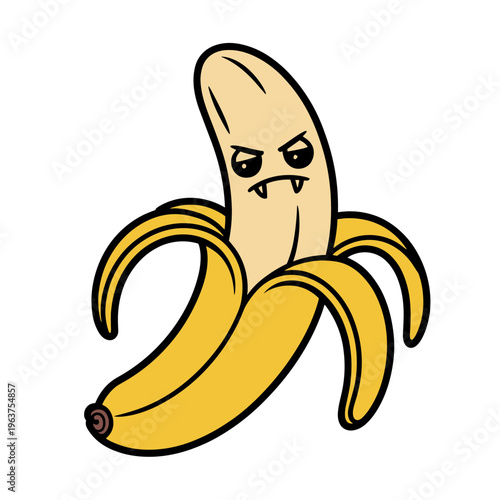 Kawaii Goth Banana With Devil Horn Peel