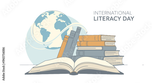 International Literacy Day global education concept.