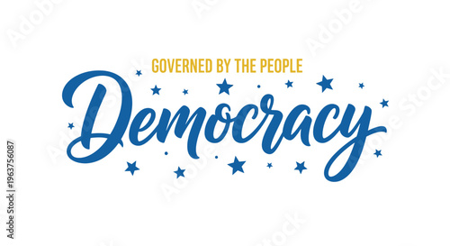 Democracy governed by the people concept.