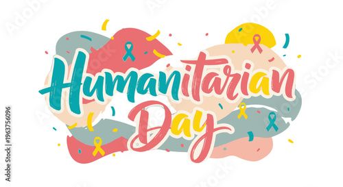 Humanitarian Day awareness campaign logo design.