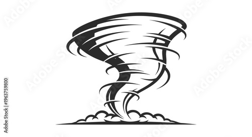 Tornado vector isolated. storm tornado isolated on transparent or white background cutout. Powerful tornado funnel cloud in motion, cut out