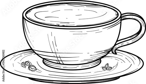 A cup of hot cafe coffee or caffeine drink flat vector icon for food apps and websites, coffee cup icon vector, line sign, Hot coffee cup icon in line design. hot coffee cup, espresso mug, coffee.