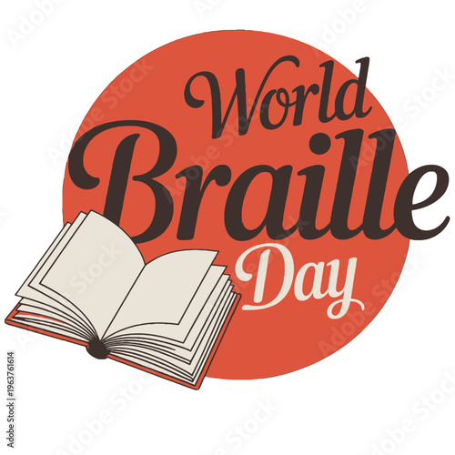 World Braille Day Literacy Logo Design.