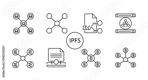 IPFS InterPlanetary File System icons.