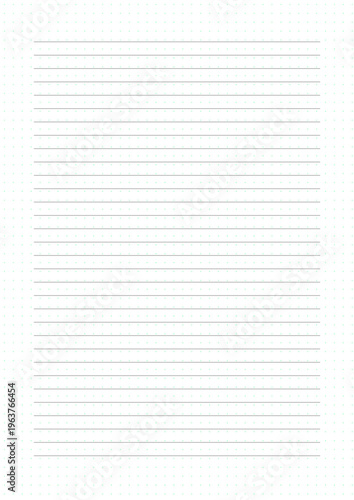 A4 Blank Horizontal Lined Paper Sheet, Line color is black, Line Spacing is 8mm, Line width is 0.5 pixels, white Background with green dots pattern