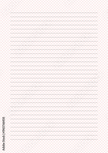 A4 Blank Horizontal Lined Paper Sheet, Line color is black, Line Spacing is 8mm, Line width is 0.5 pixels, white Background with red crosshatch pattern