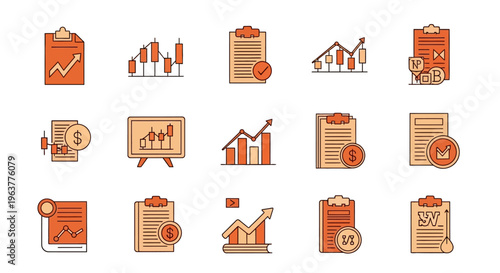 Collection of Business and Finance Icons.
