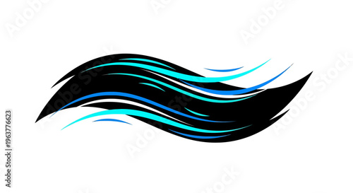 Abstract colorful wavy motion graphic design.