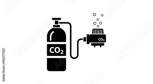 Carbon dioxide gas cylinder tank.
