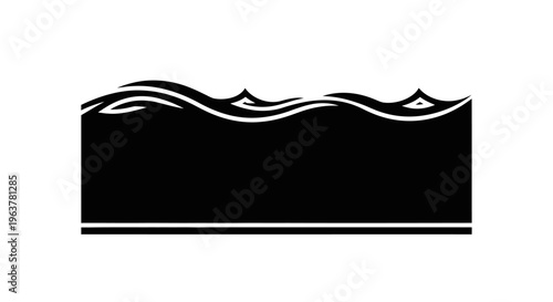 Black rectangle with wavy white lines.