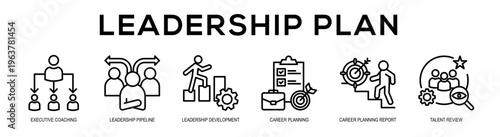 Leadership Plan web banner illustration concept