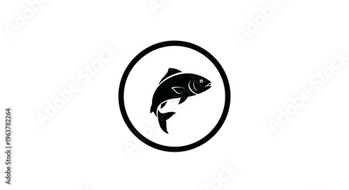 Free Download Black and white fish icon design. - GFXLoad