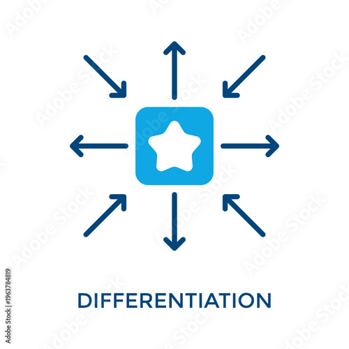 Differentiation Icon Dual Tone Style. Vector Illustration For Graphic Design