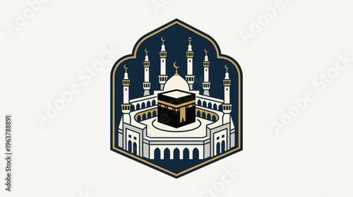 Kaaba in Mecca Detailed Vector