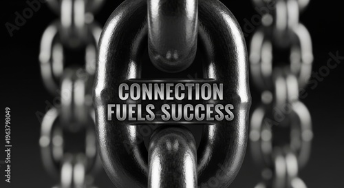 Strong Chain Link Symbolizing Connection and Success