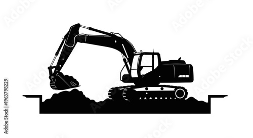 Heavy duty excavator digging machine.