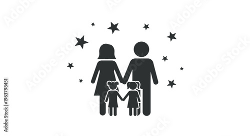 Family with two small children together.