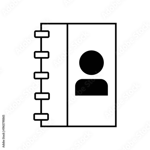 
phone book icon vector flat illustration