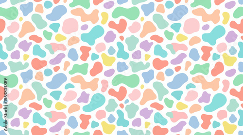 Pastel Heart Pattern: A Soft Multicolor Abstract Background for Graphic Design.