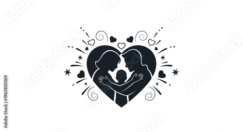 Couple Holding Heart With Puppy Inside.